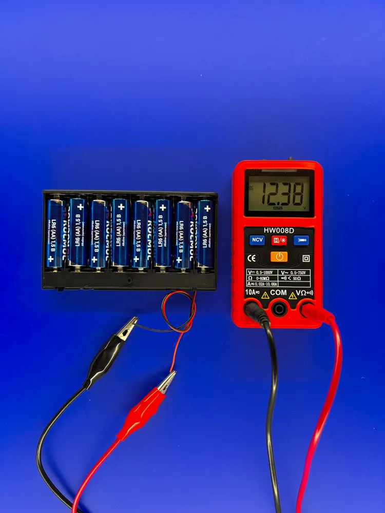 Батарейный отсек 8хАА 12 V закрытый с выключателем и проводами к Arduino, вариант, фото 5