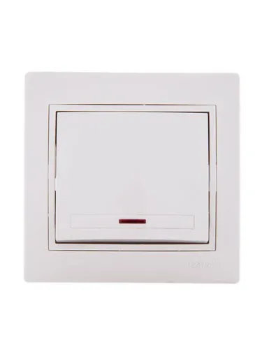 Lezard Mira Крем-Крем Выключатель 1-клавишный с подсветкой скрытая установка (858699) 701-0303-111 -