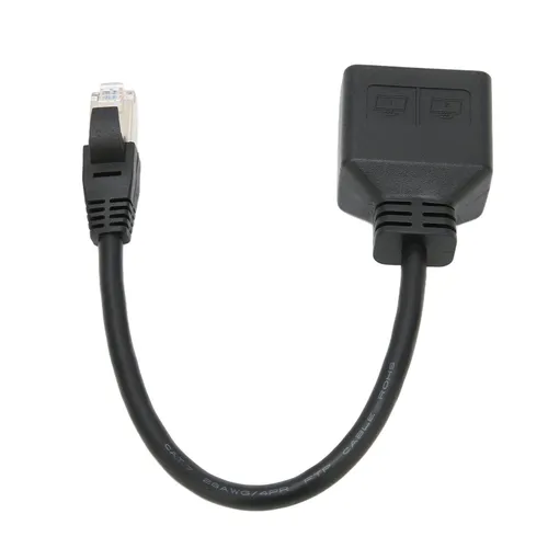 RJ45 Ethernet адаптер, разветвитель 1 на 2 порта, высокоскоростной переходник для CAT7, сетевой удли