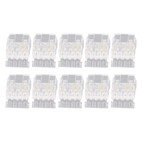 Соединители для светодиодной ленты 10мм 3Pin, пайка не требуется, набор 10 шт, для дома и офиса