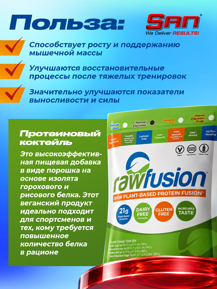 San, Rawfusion (4Ibs) (Natural Chocolate)