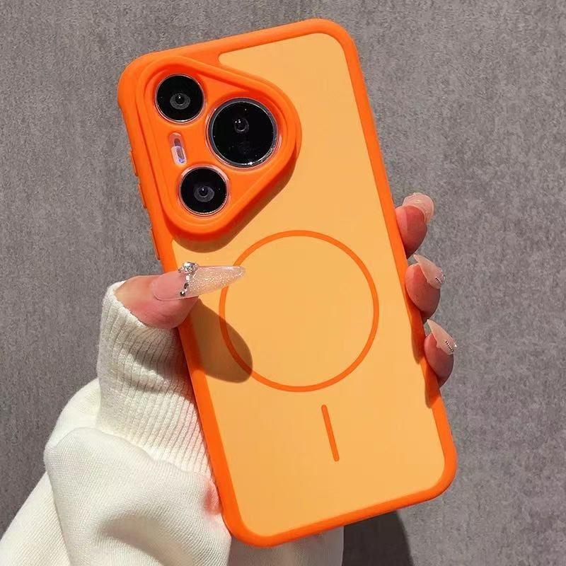 智能手机壳 用于 Huawei Pura 80, 塑料 , 橙色