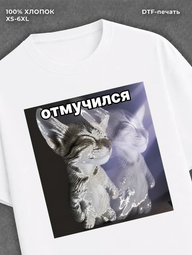 Футболка cat meme