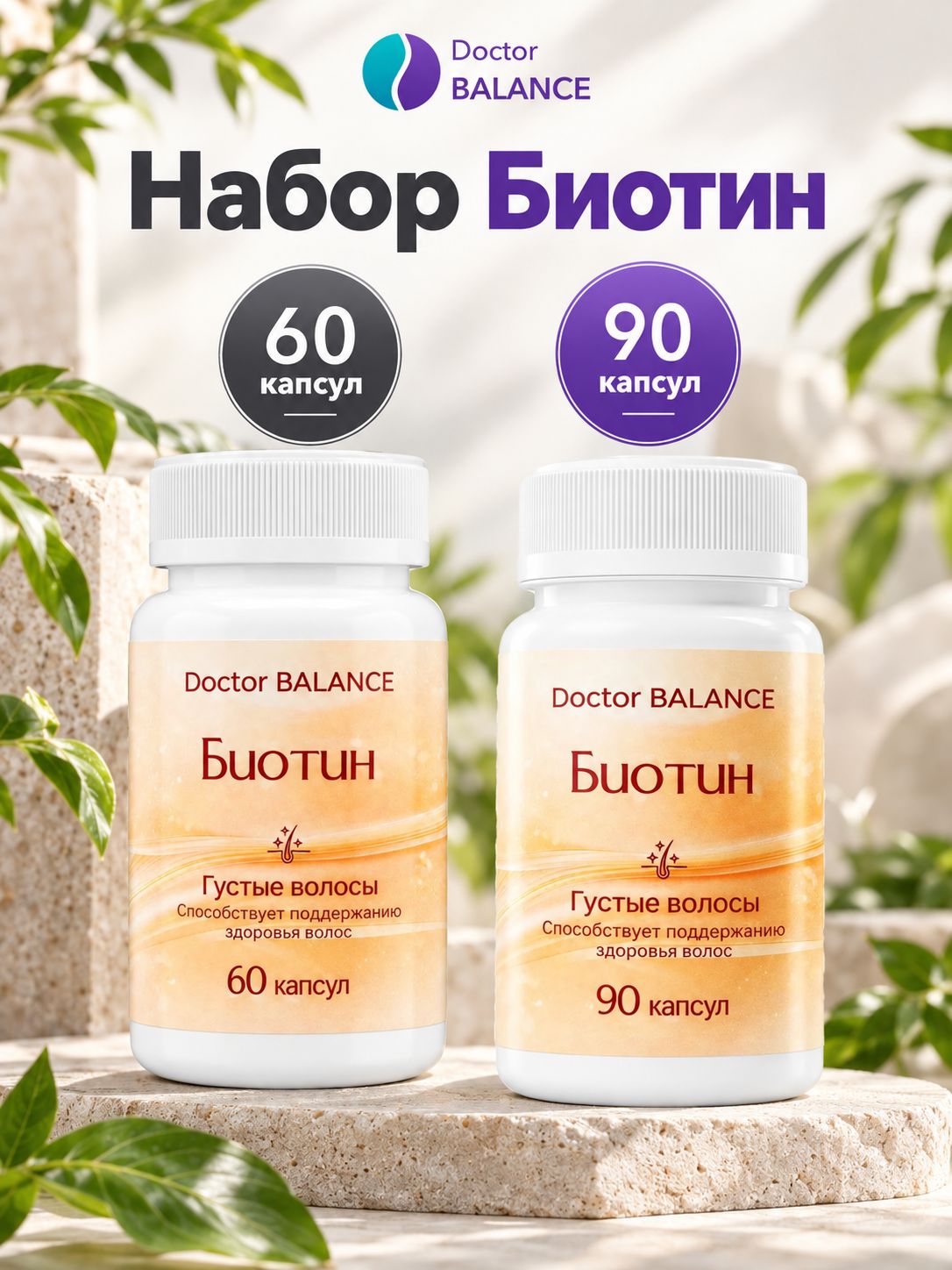 Набор Doctor Balance: Биотин 150 мкг 60 + 90