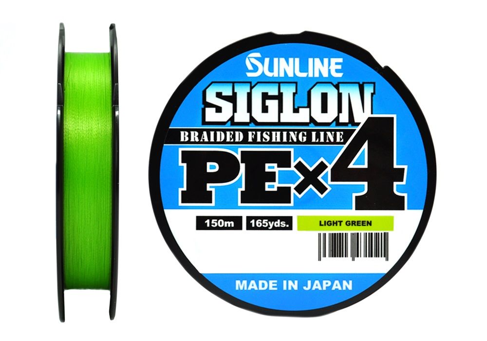 ШнурSunlineSiglonPEx4150м#0.6/10lb,4.5кг0,132мм(цветсветло-зелёный)
