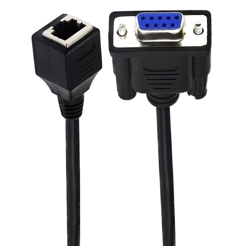 DB9RS232Разъем-розеткадляподключениякпортуRJ45Ethernet-сетям,соединителямCAT5,удлинителям