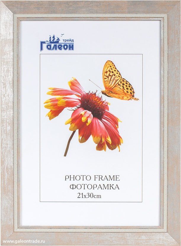 Фоторамка пластиковая 21 х 30 см, бежевая