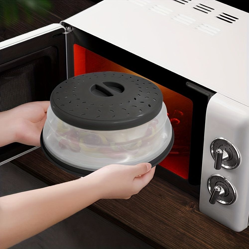 Складнаяпластиковаякрышкадлямикроволновки27см(сеткадлясушкипосуды,дляразогреваеды)