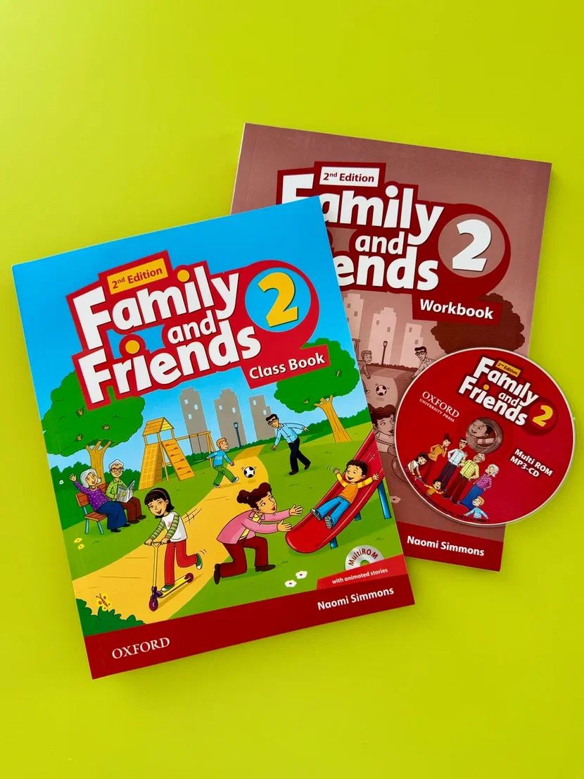 Family and Friends 2 + Grammar Friends 2 Полный комплект учебник+рабочая тетрадь+грамматика+CD/КОД | Family and Friends 2 + Grammar Friends 2 – Complete Set: Textbook, Workbook, Grammar Guide, CD - Ozon image 1