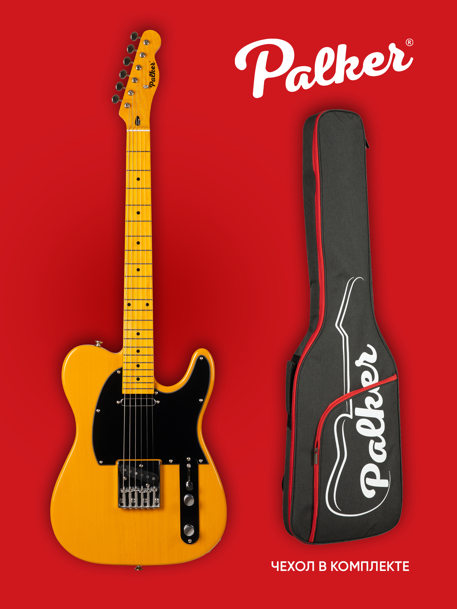 ЭлектрогитарадляначинающихTelecasterсчехлом