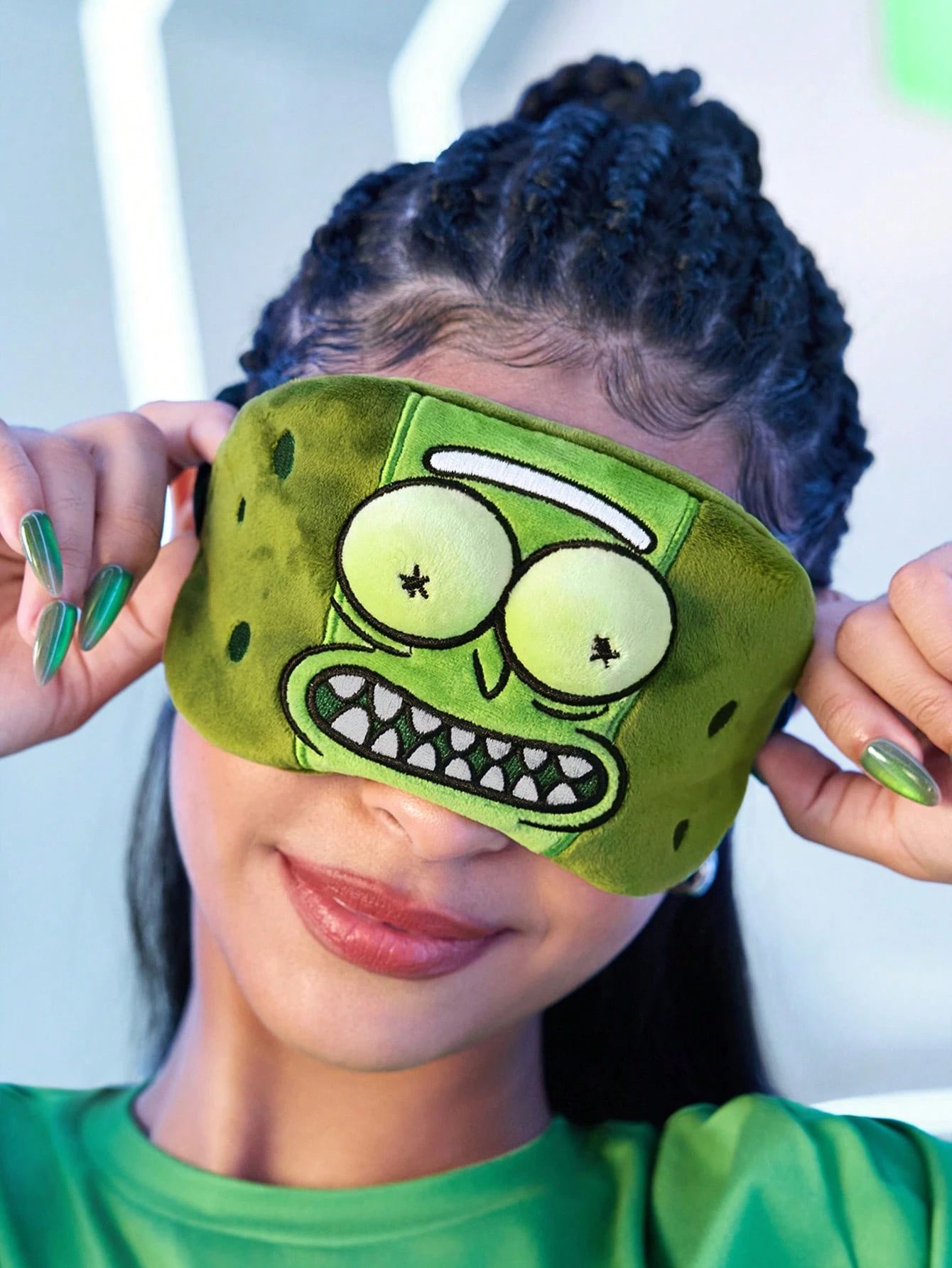 Rick and Morty / Рик и Морти Маска для сна 3D глаз с огурцом