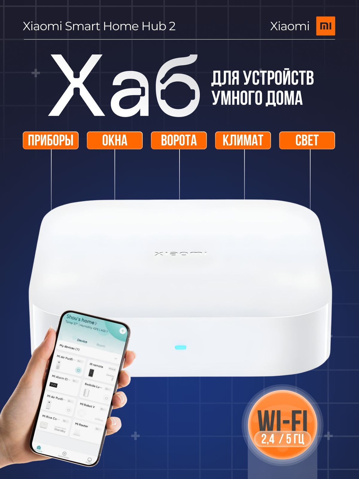 ХабдляустройствумногодомаXiaomiSmartHomeHub2BHR6765GL