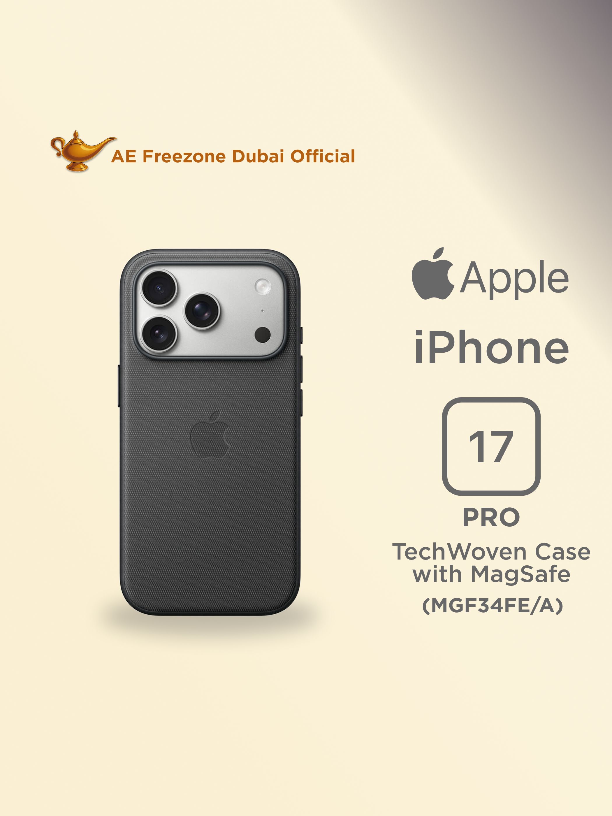 Чехол Apple iPhone 17 Pro TechWoven Case with MagSafe - Black (MGF34FE/A)