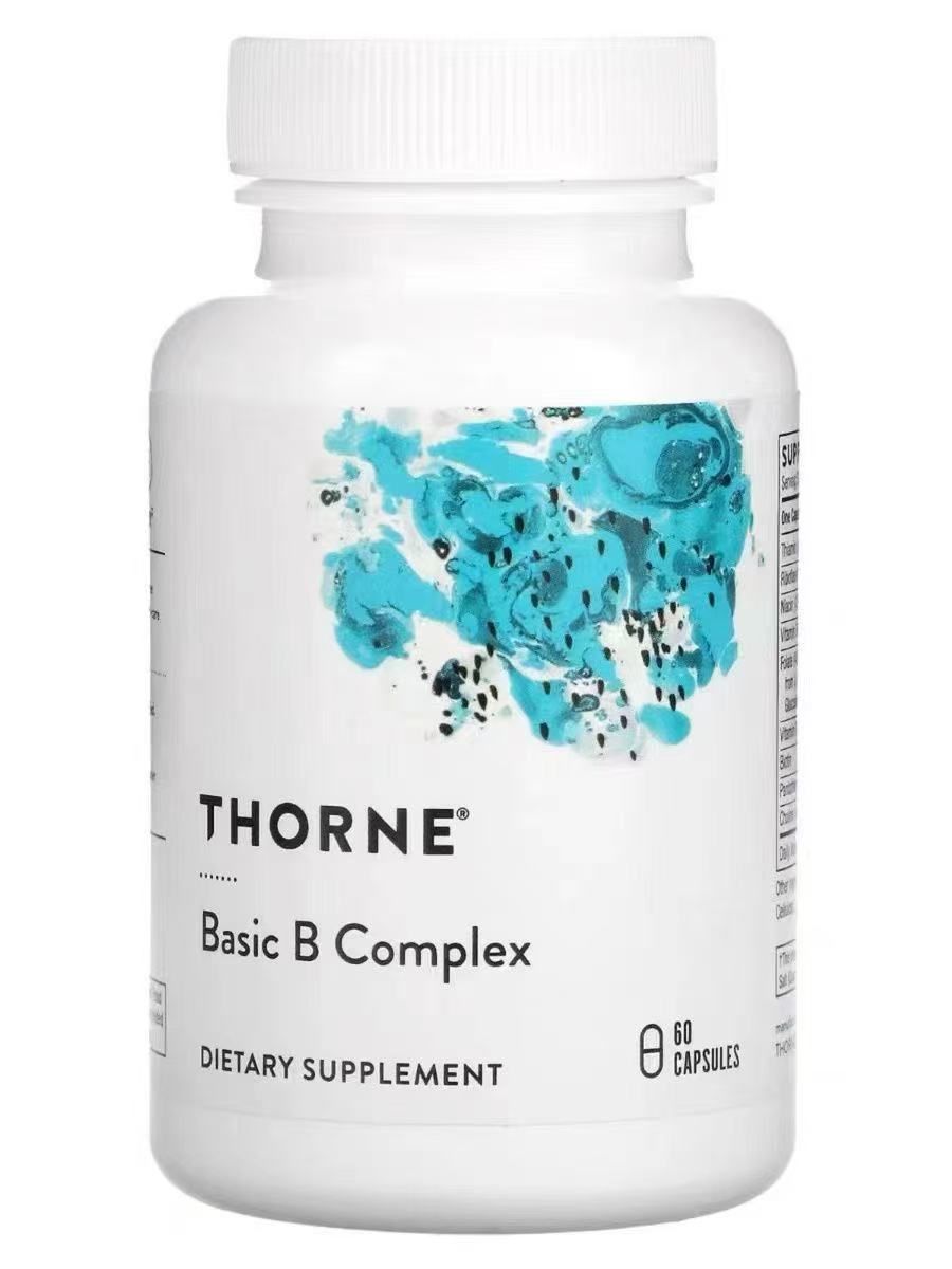 Thorne Research, Basic B Complex, Базовый комплекс B, 60 капсул купить ...