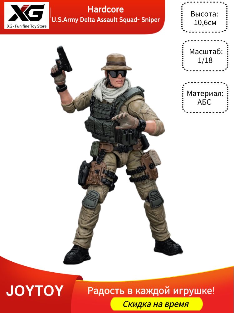 JOYTOY 1/18 Action Figure Hardcore – US Army Delta Assault Squad – Modello Collezionabile 124mm - 2
