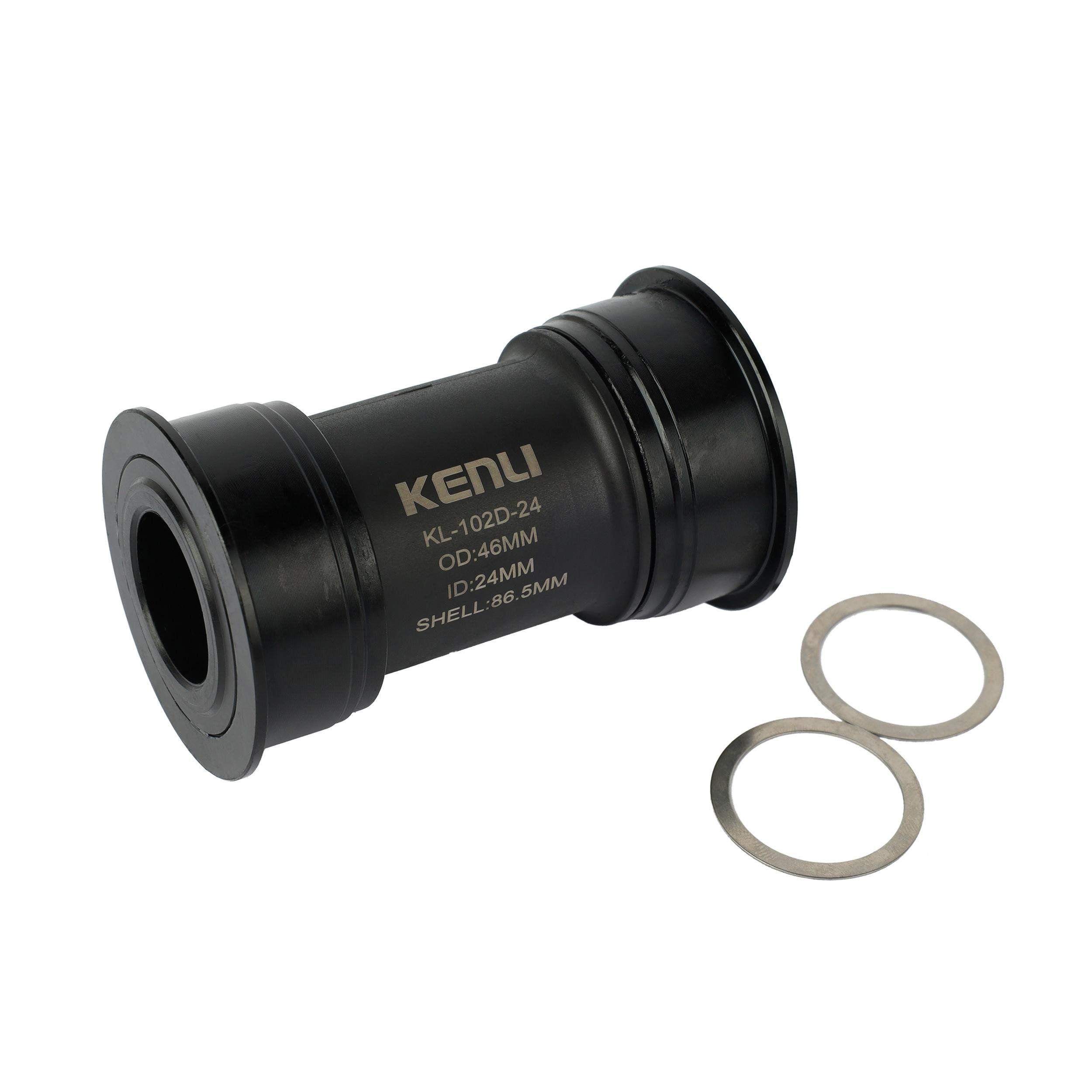Каретка Press Fit KENLI KL-102D-24, 68/73/86,5 мм, под ось 24 мм, промподшипники, алюминий Каретка Press Fit KENLI KL-102D-24, 68/73/86,5 мм, под ось 24 мм, промподшипники, алюминий