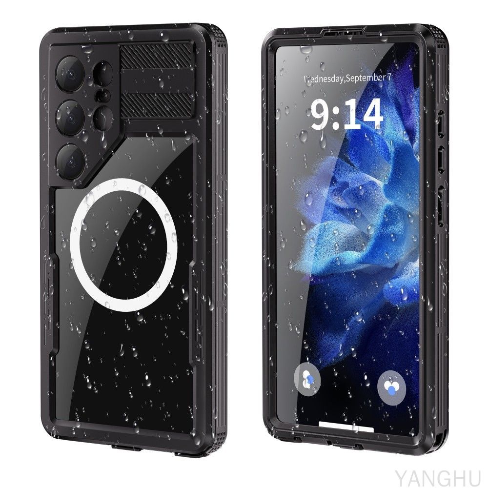 智能手机壳 用于 Samsung Galaxy S25 Ultra, 塑料 , 黑色