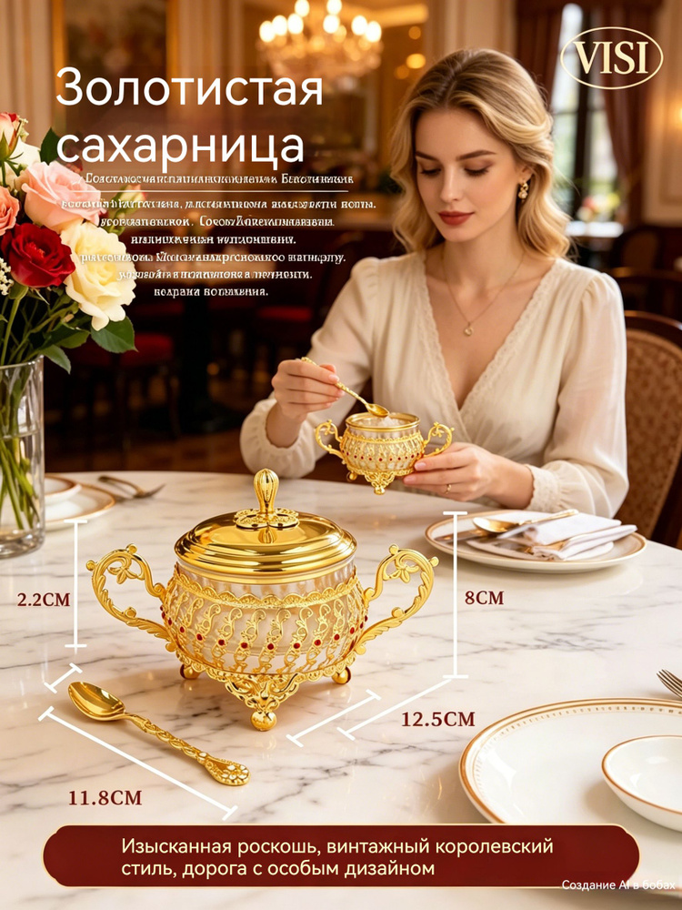 Сахарница, диаметр 15 см, 1 шт #1