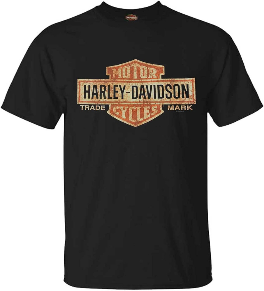 Футболка Harley-Davidson, размер 48, цвет черный, хлопок - купить по ...
