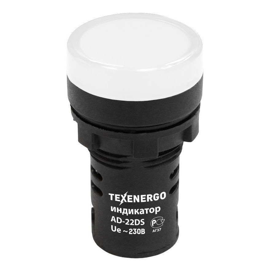 Лампа сигнальная белая 22 мм 230В/AC/DC LED AD22DS (te00104732 ...