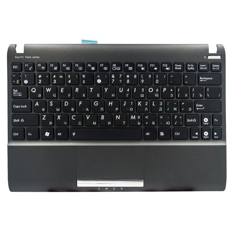 Клавиатура для ноутбука Asus Eee PC 1025, 1025C, 1025CE, 1060 черная, верхняя панель в сборе, черная #1