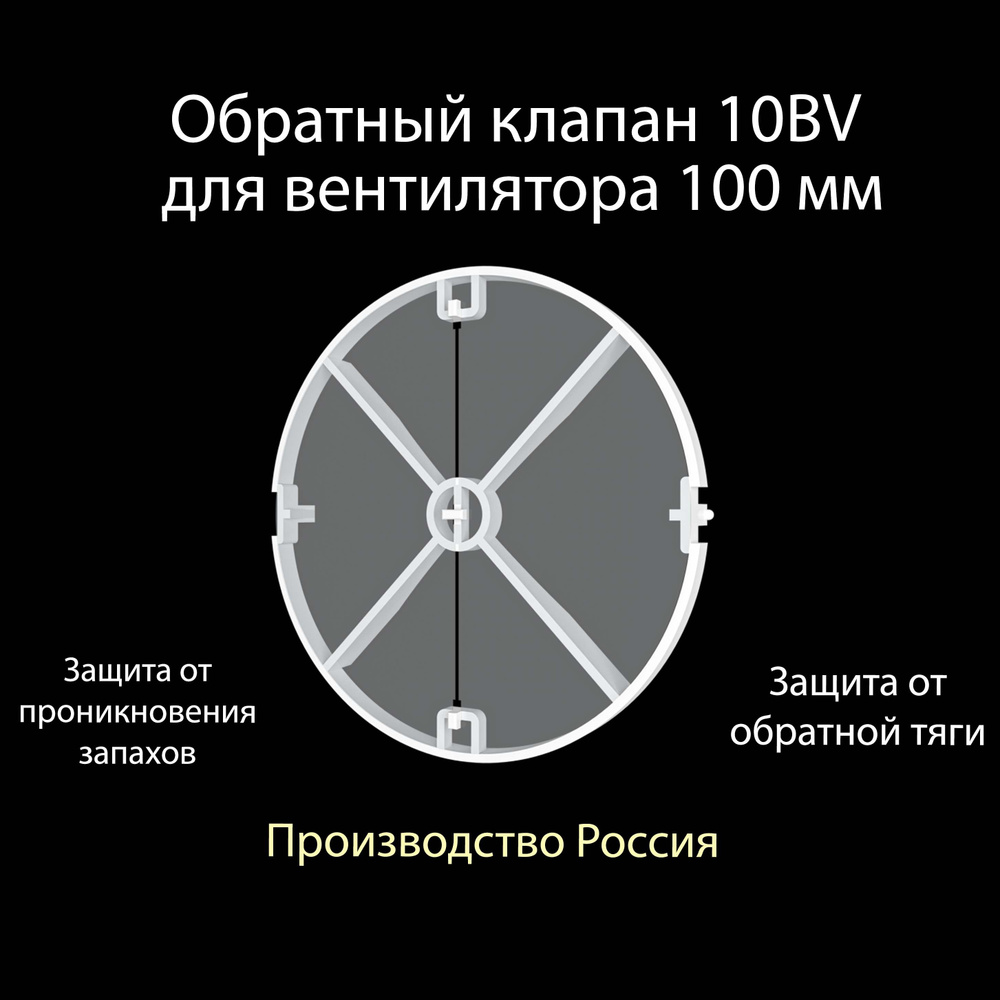 Обратный клапан 10 BV для канального вентилятора 100 #1