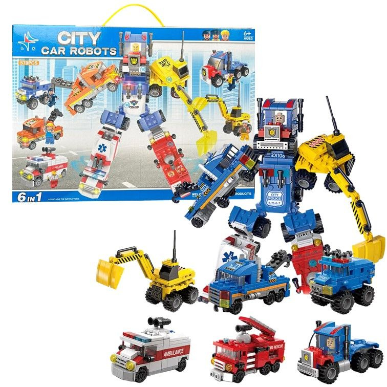 LX.A352 Конструктор City Сити робот, трансформер машинки 6 в 1 570 ...