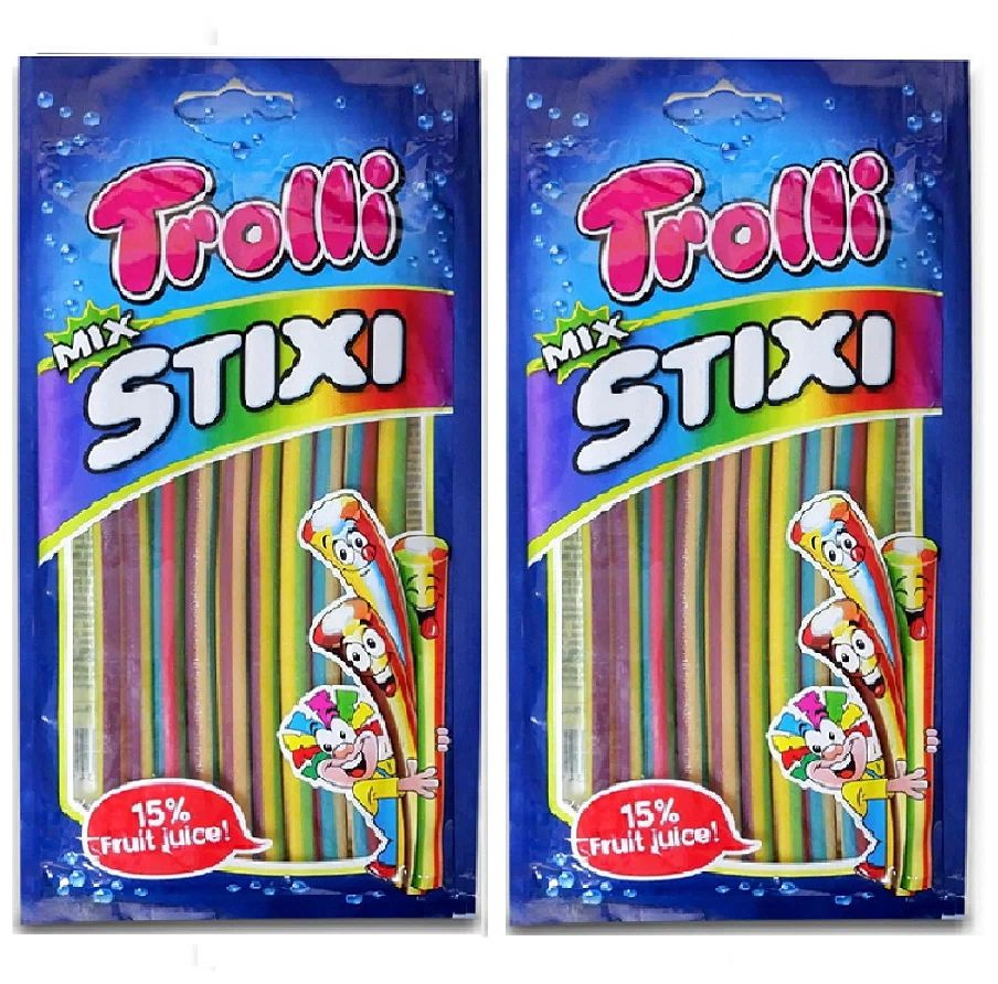 Мармелад 2 упаковки по 85 грамм Trolli Sour Strips Cola (Испания) кислые полоски с фруктовым вкусом  #1