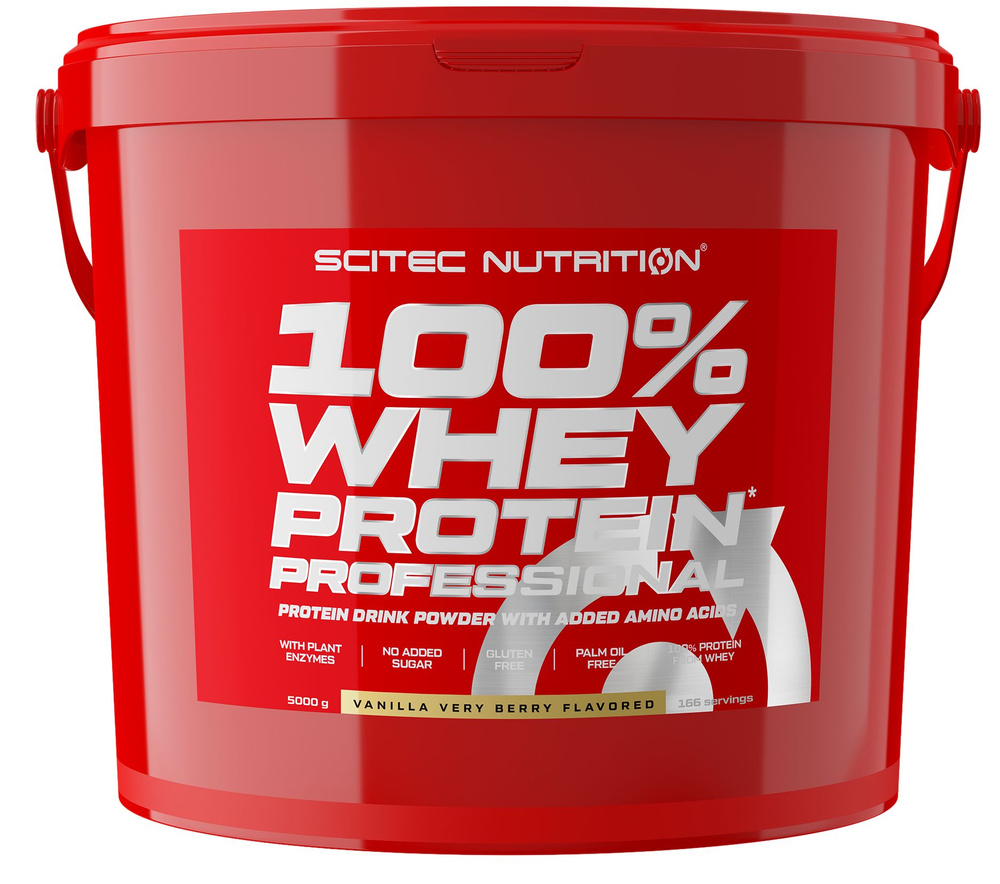 Протеин сывороточный Scitec Nutrition 100% Whey Protein Professional 5000 г ваниль-ягоды  #1