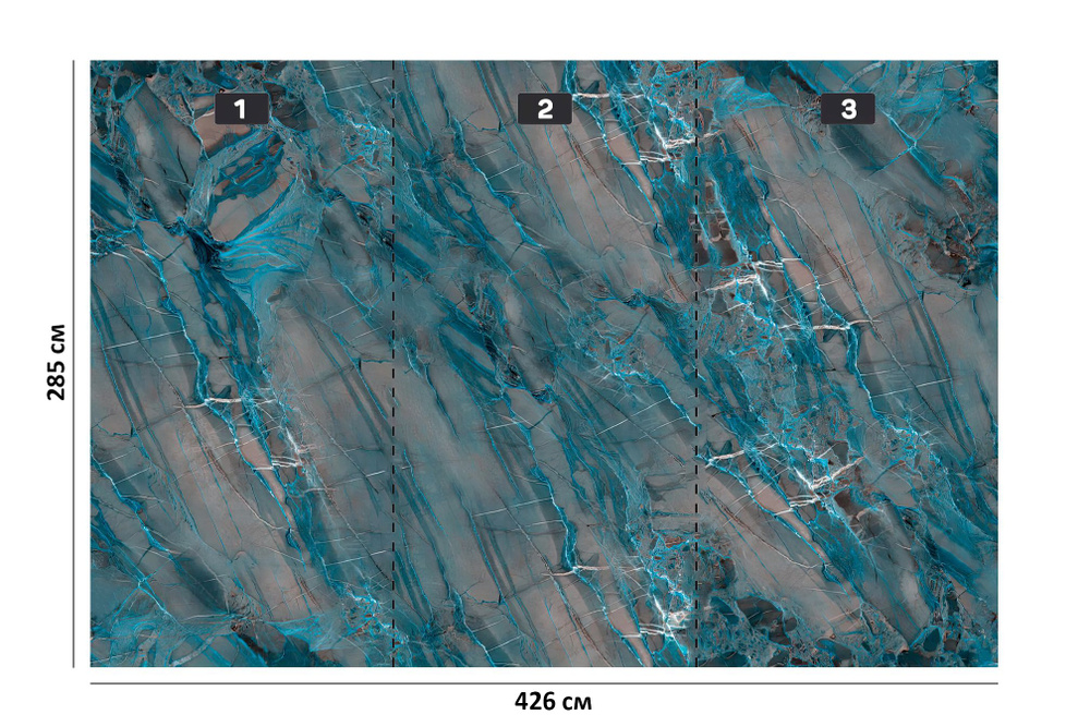 Mramorium Каменные обои Натуральные 2.85 м, 1.42 м #1