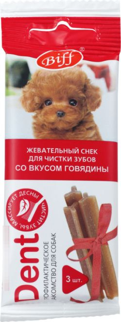 Лакомство для собак Biff / Бифф DENT Снек для взрослых животных мини ...