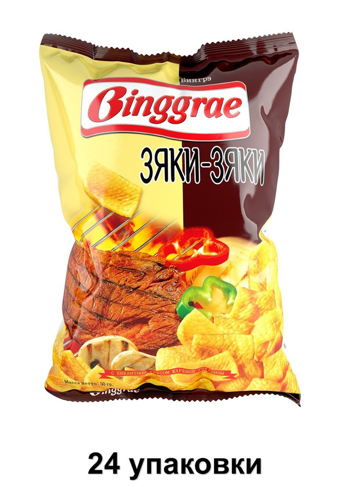 Binggrae Чипсы Зяки-зяки, 50 г, 24 уп - купить с доставкой по выгодным ...
