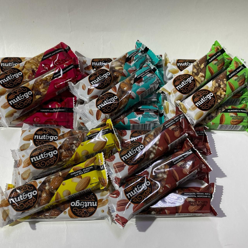 Батончик Nut and Go 25 шт, 5 вкусов - купить с доставкой по выгодным ...