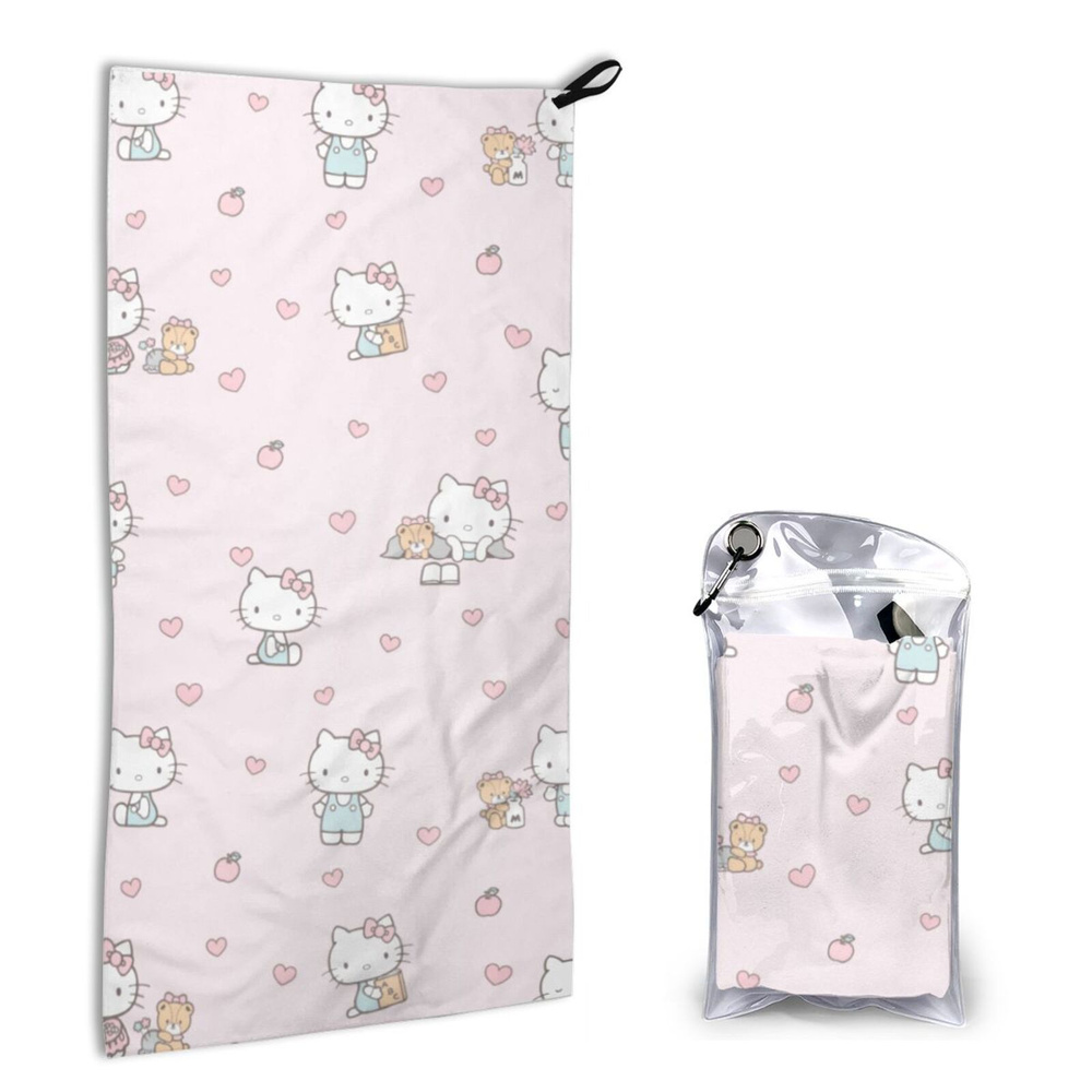 SANRIO Полотенце для лица, рук, Микрофайбер, 40x80 см, лазурный, 1 шт.  #1