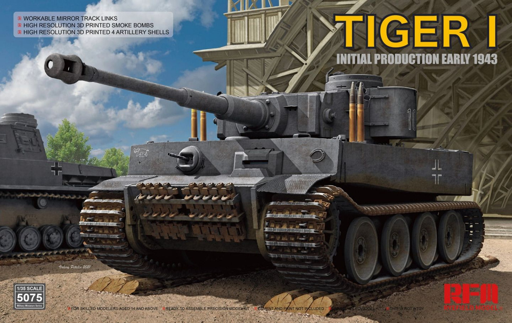 RM-5075 Тяжелый танк Tiger I 100# initial production early 1943 (1/35) #1