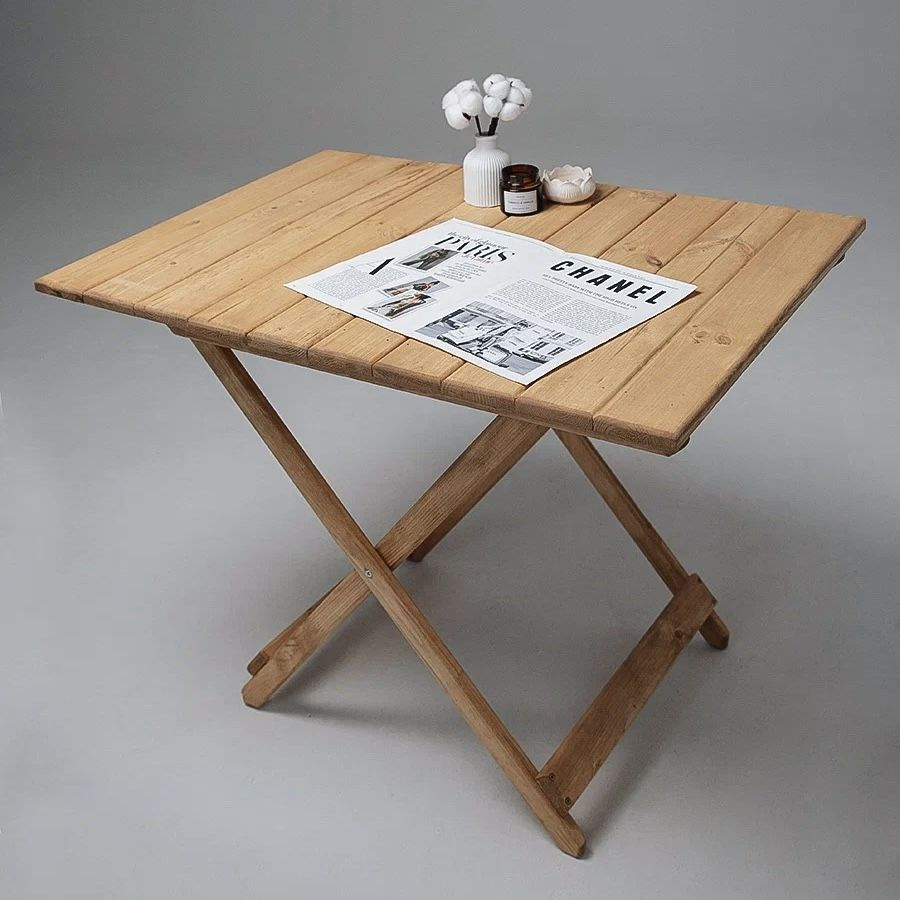 SOGO Складной стол для сада,Сосна 63х90х10 см #1
