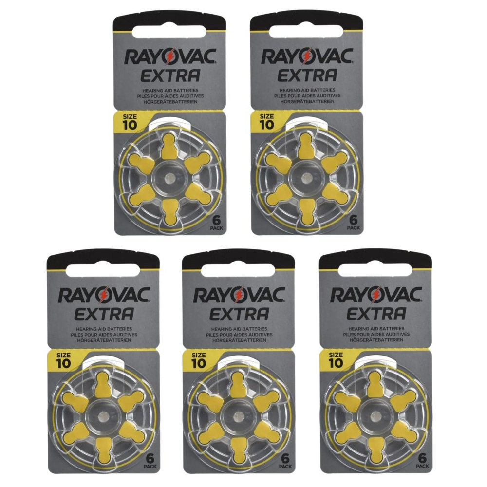 Батарейки для слухового аппарата Rayovac Extra ZA10 / v 10 / PR70 Zinc Air 1.45V 30 шт  #1