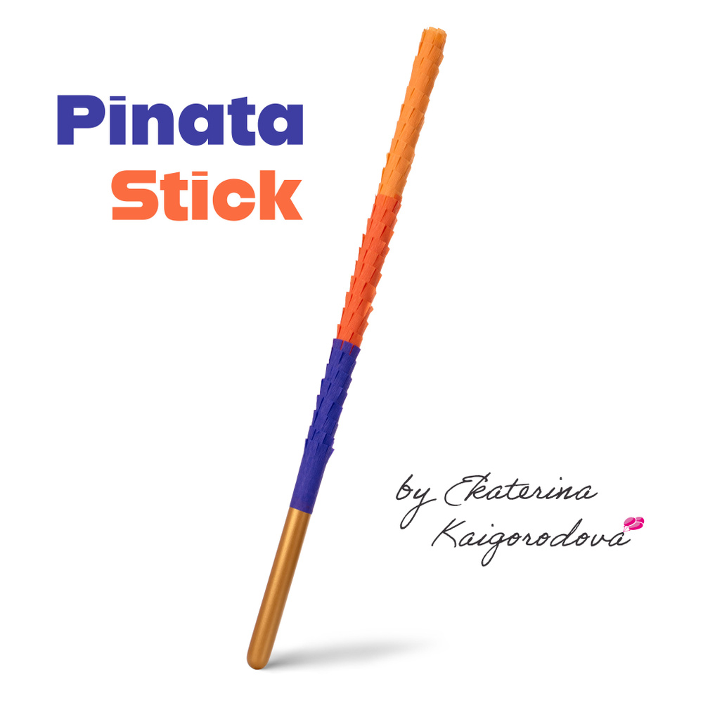 Pinata stick by Ekaterina Kaigorodova / Бита для пиньяты, 60 см / Палка для  пиньяты купить по выгодной цене в интернет-магазине OZON (1505998163)