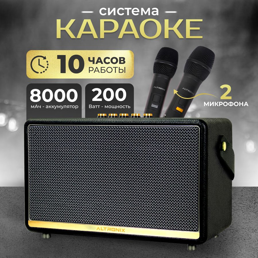 Караоке система с 2 микрофонами и колонкой Singer 140D - купить с доставкой  по выгодным ценам в интернет-магазине OZON (1557939627)