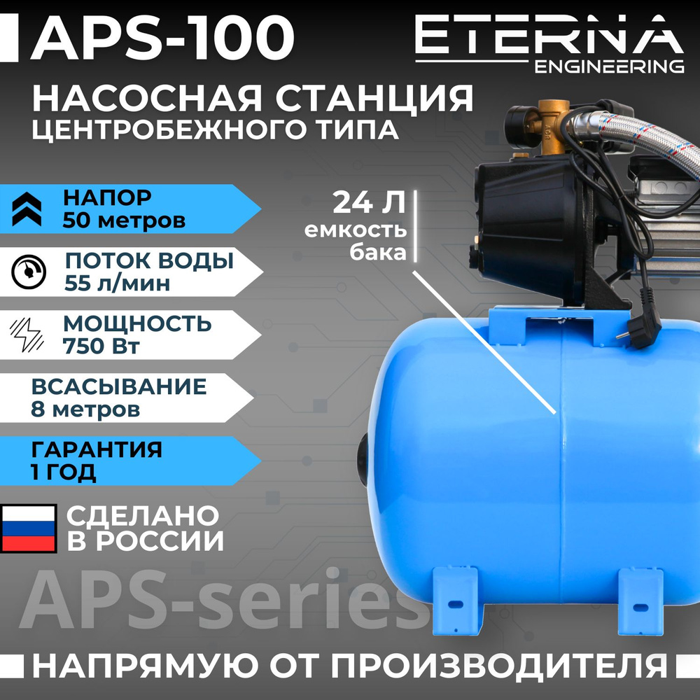 Насосная станция водоснабжения ETERNA APS-100/24 (1