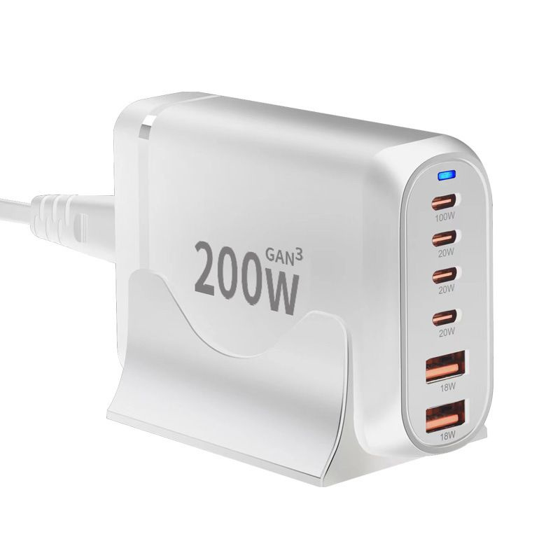 200 Вт USB-C многопортовая настольная зарядная станция, 4-портовый PD 2 ...