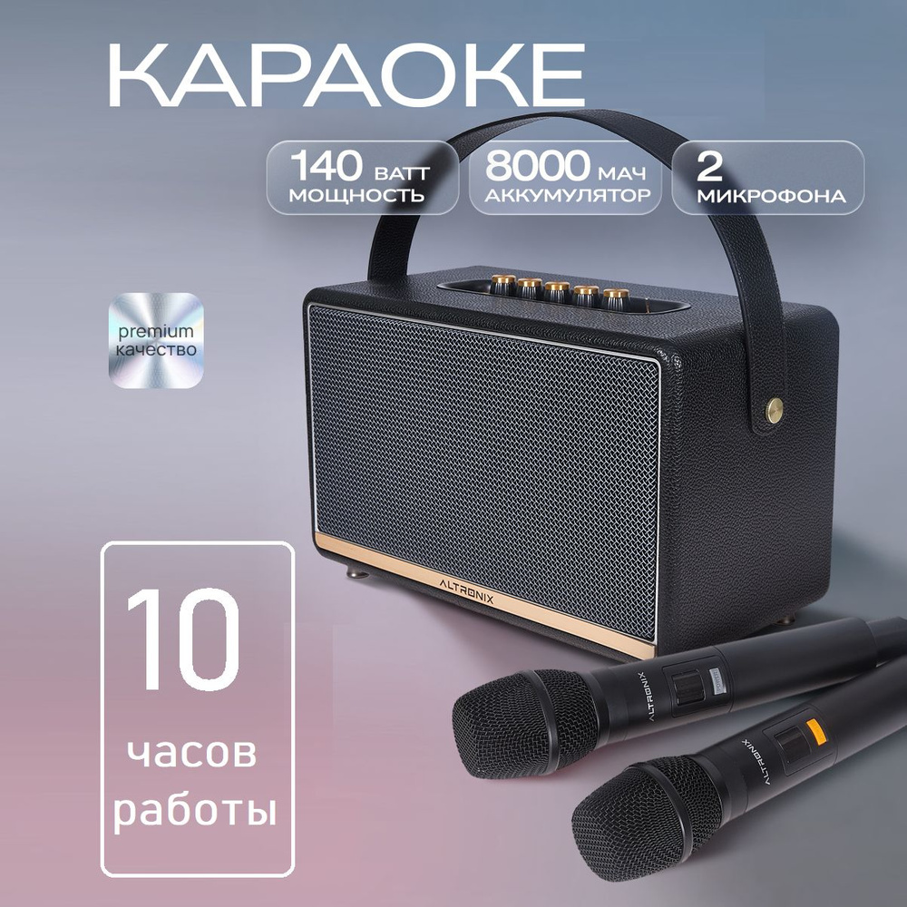 Караоке система Singer 140D мощность 140 Вт с двумя микрофонами