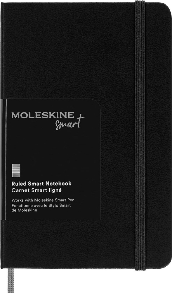 Блокнот в линейку Moleskine SMART NOTEBOOK pocket 90Х140 SMN21HBK, твердая обложка черный  #1