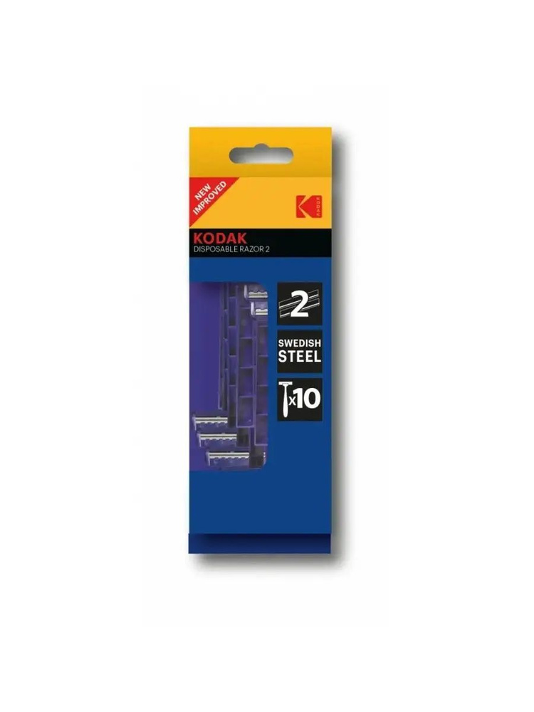 Одноразовые станки для бритья Kodak Disposable Razor 2 мужские синий 10 шт. 2 лезвия  #1