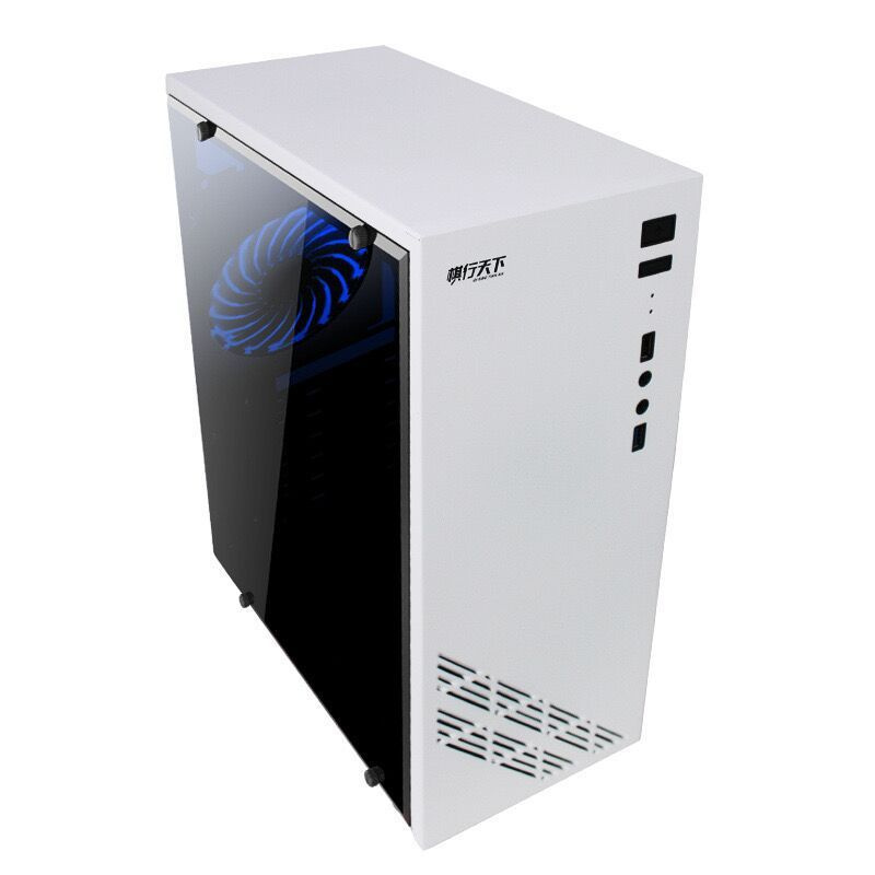 Компьютерный корпус RGB корпус с полосой света ATX большие белые ...