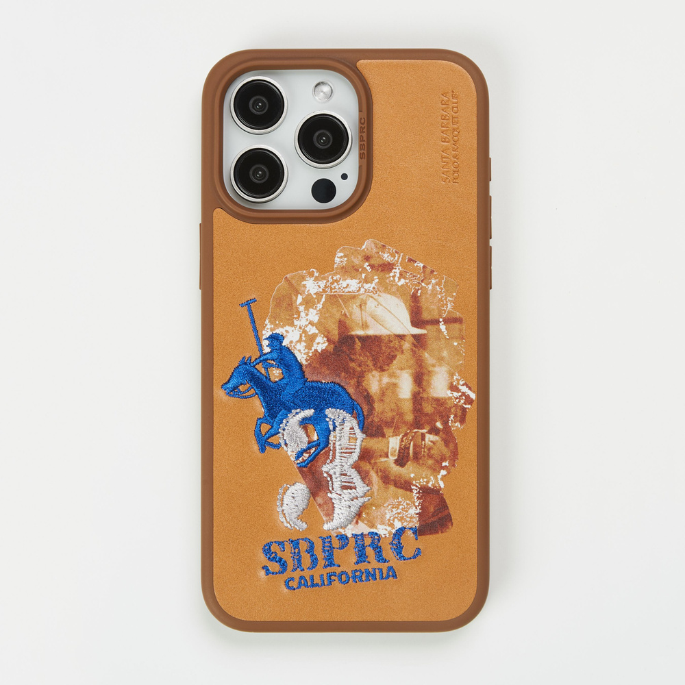 Чехол для iPhone 15 Pro Santa Barbara Polo & Racquet Club Ravel MARCUS Series Leather Case / Противоударный #1