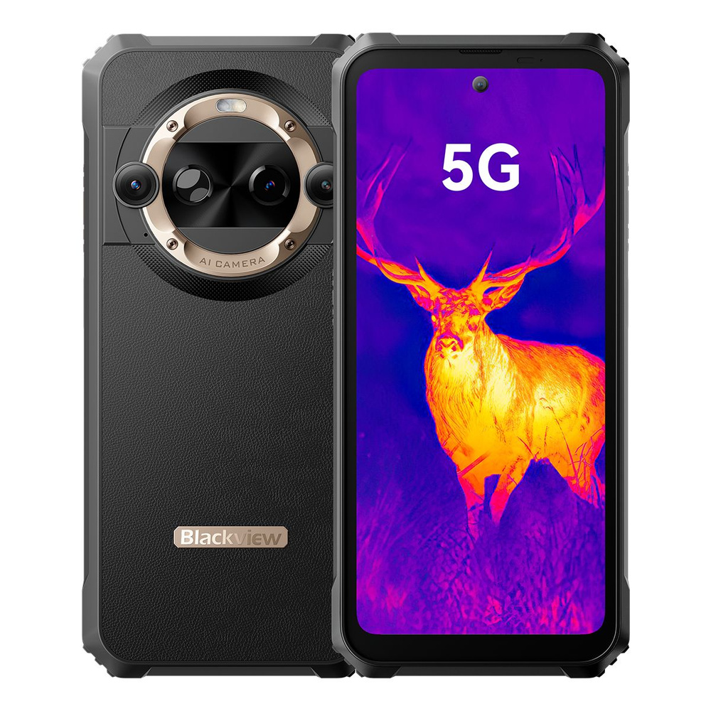 Blackview Смартфон смартфон с тепловизором, 5G BL9000 Pro 36 ГБ ОЗУ (12 ГБ  + 24 ГБ расширение)+512 ГБ ПЗУ, Android 14, 120 Герц, 120 Вт сверхбыстрой  ...