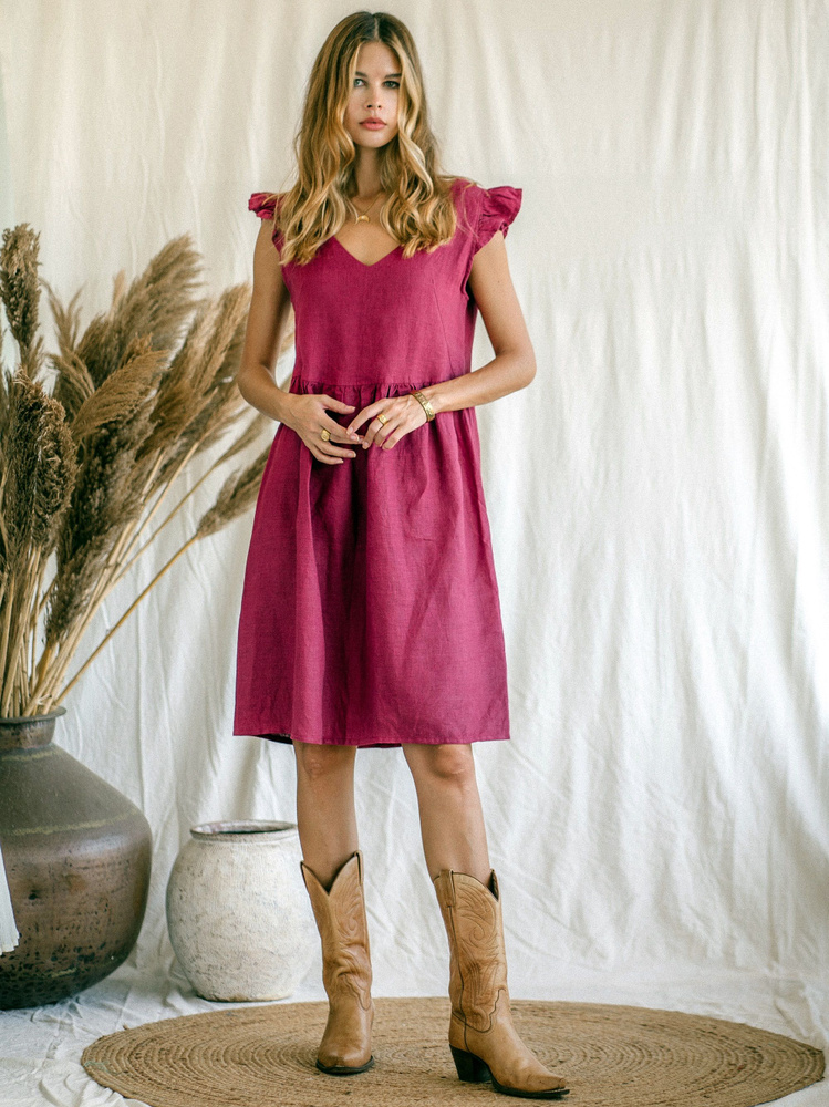 Сарафан Chintamani Бохо Дизайнерская одежда женская лен натуральный 100%  #1