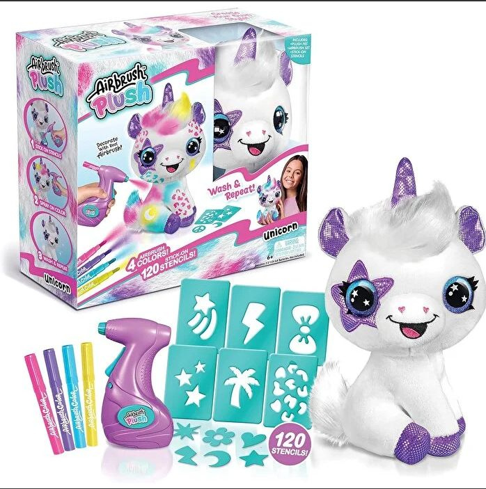 Airbrush Plush Unicorn, Плюшевый единорог, которого можно раскрасить и персонализировать. #1