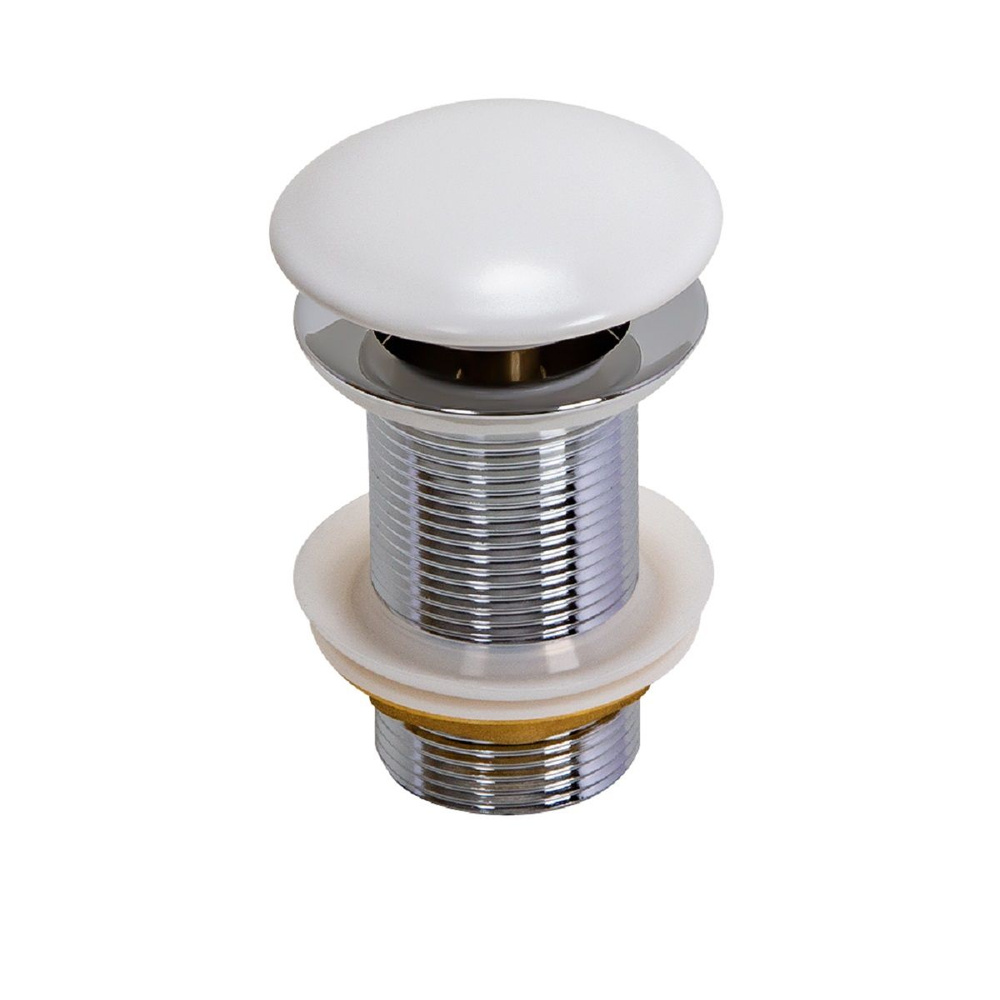 Донный клапан для раковин БЕЗ перелива, матовый белый AVS - купить по ...